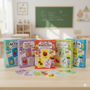 3D fruits and vegetable flash cards for kids