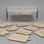 Urdu piece wooden coloring Stencils