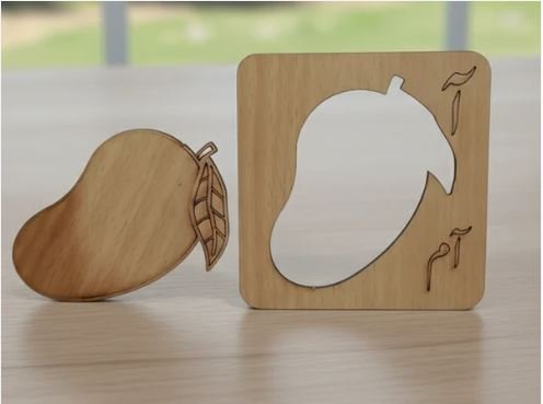 Urdu piece wooden coloring Stencils - Image 2