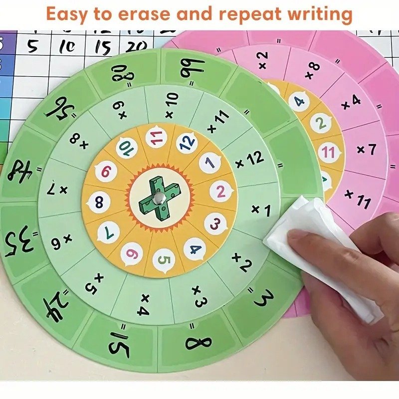 3-in-1 Kids Learning Kit – CVC Word Builder & Multiplication Turntable Game - Image 5