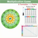 3-in-1 Kids Learning Kit – CVC Word Builder & Multiplication Turntable Game