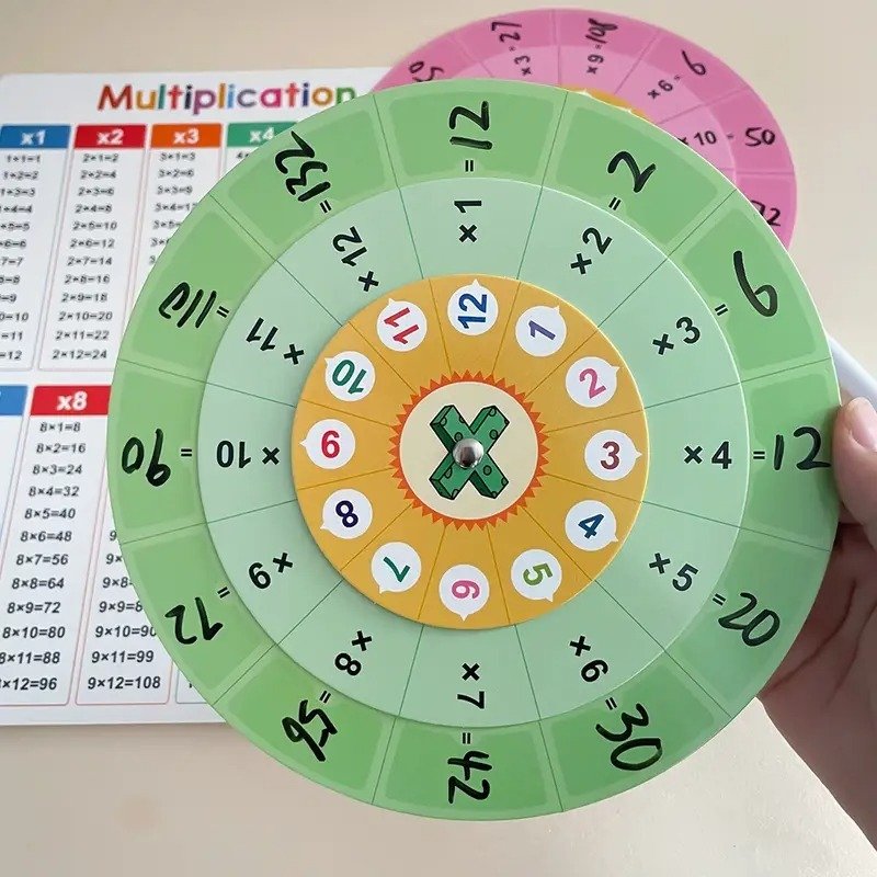 3-in-1 Kids Learning Kit – CVC Word Builder & Multiplication Turntable Game - Image 3