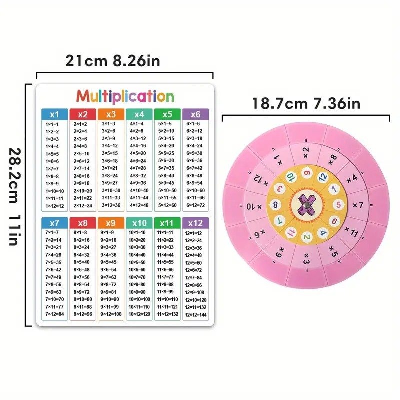 3-in-1 Kids Learning Kit – CVC Word Builder & Multiplication Turntable Game - Image 9