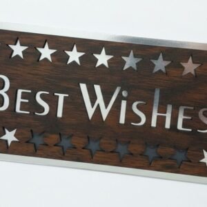 Pack of 10 - Premium Best Wishes Greeting Cards with Wooden Laser Cut Design