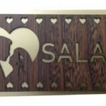 Premium Salami Greeting Cards with Wooden Laser Cut 3D Design & Gold Metallic Base