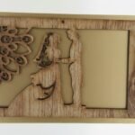 Premium Happy Marriage Greeting Cards with 3D Laser Cut Wooden Texture Design