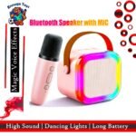 Mini Karaoke Bluetooth Speaker with 2 Wireless Microphones