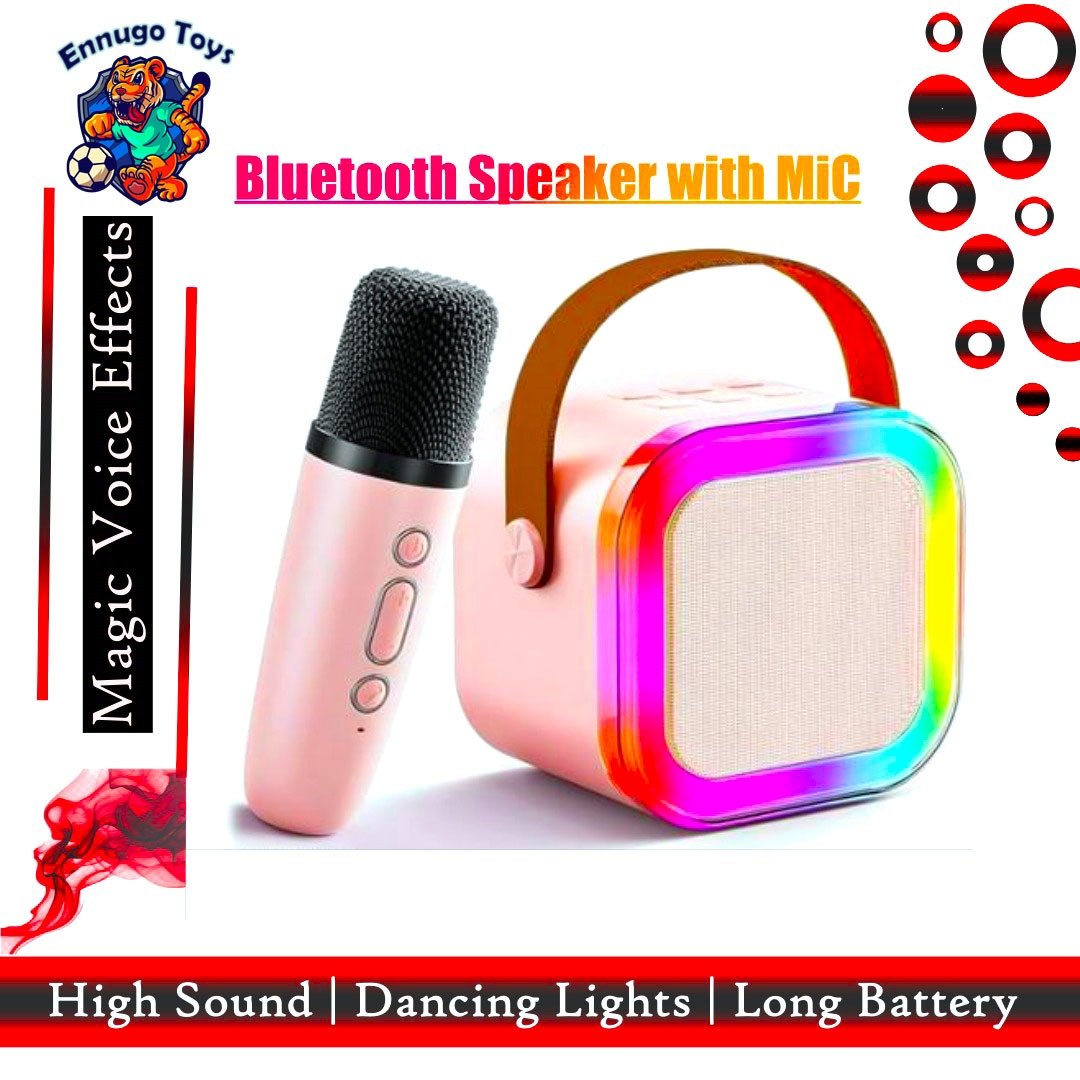 Mini Karaoke Bluetooth Speaker with 2 Wireless Microphones