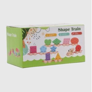 Wooden Shape Sorting Train Toy for Kids - Montessori Educational Geometric Blocks Matching Game - Premium Wood Learning Train for Toddlers & Babies