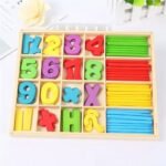 Wooden Computation Study Box for Kids - Educational Math Learning Set with Counting Rods & Numbers - Montessori Mathematical Calculation Toy for Toddlers