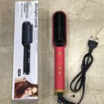 Original Professional Hair Straightener Comb - Fast Ceramic Heating Hair Styler Brush for Women - Temperature Control Electric Straightening Comb