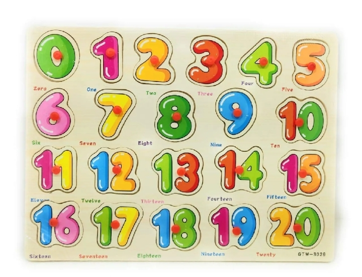 Wooden Alphabet & Number Pin Peg Puzzle Board β Educational Montessori Learning Toy for Kids (Capital Letters & Numbers) - Image 2