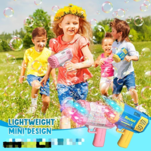 Electric Bubble Machine Gun with LED Lights – Automatic Bubble Blaster Toy for Kids (Random Color)