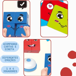 Face Changing Cube Puzzle with Bell – Matching Expression Educational Game for Kids & Family