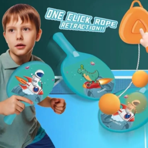 Table Tennis Ping Pong Trainer Toy for Kids – Interactive Solo Practice Set with Adjustable Stand