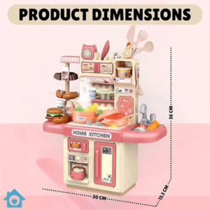Dream Kitchen Play Set with Realistic Smoke, Lights & Water Pump – Pretend Cooking Toy for Kids (Random Color)