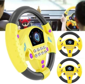 Kids Driving Simulator Steering Wheel Toy with Sound & Lights – Interactive Learning Toy (Random Color)