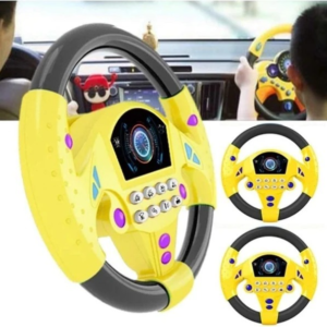 Kids Driving Simulator Steering Wheel Toy with Sound & Lights – Interactive Learning Toy (Random Color)